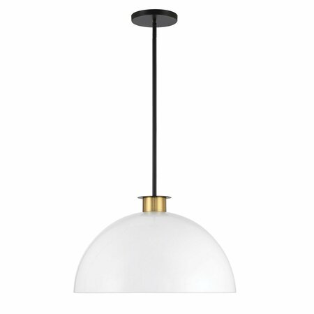 CRYSTORAMA Gigi 1 Light Black + Aged Brass Chandelier GIG-815-BK-AG